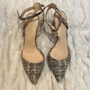 Strapped kitten heels